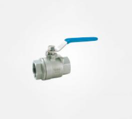 Two piece threaded ball valve